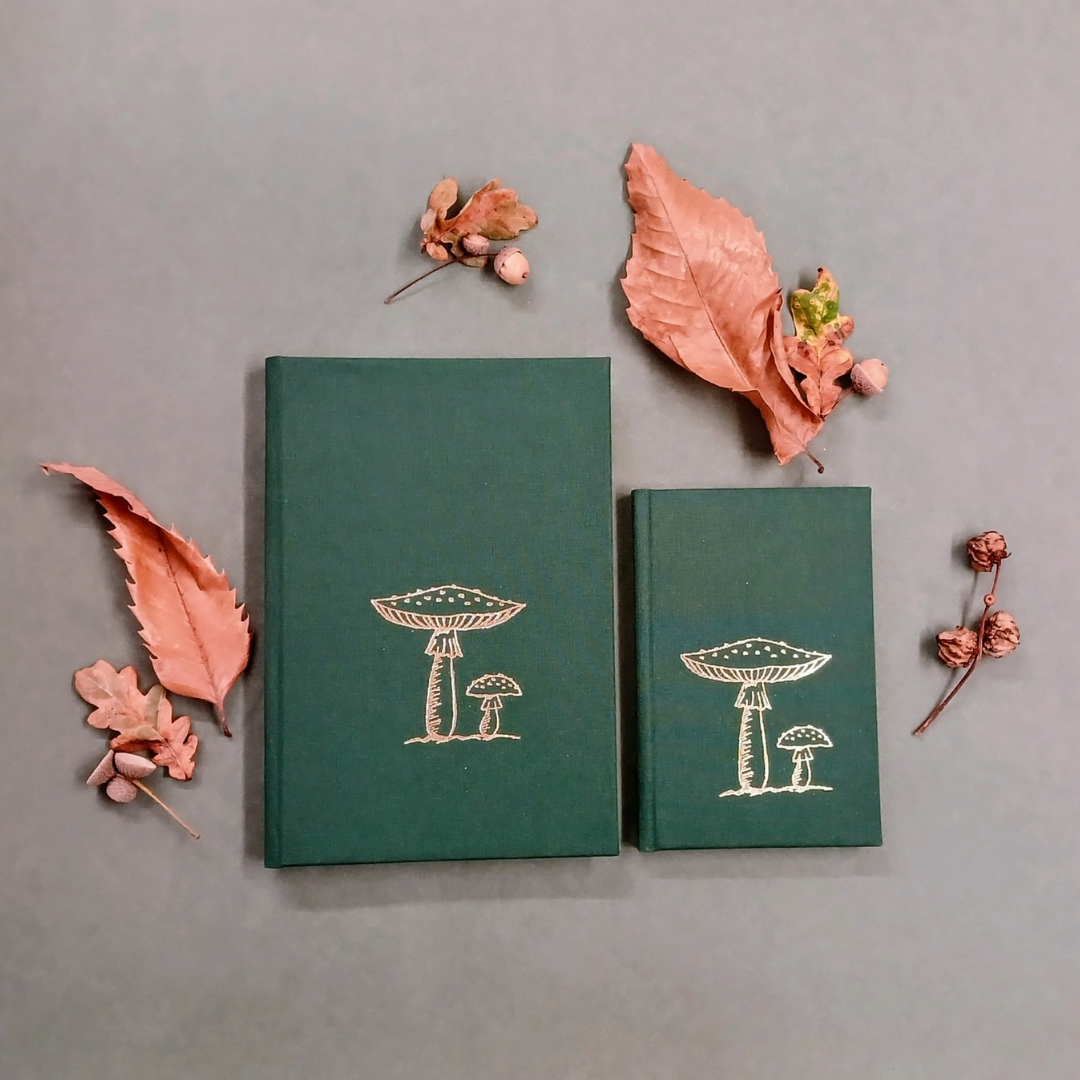 Handmade Forest Mushroom Notebooks