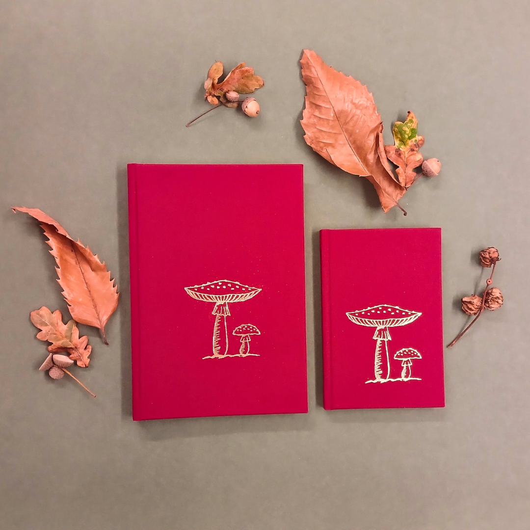 Handmade Forest Mushroom Notebooks