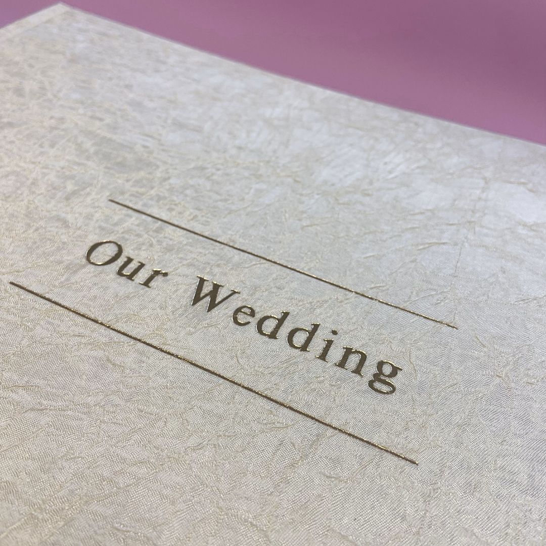 Handmade Photo Albums Wedding Photo Album Front Embossing Hubert Bookbindery Cork City Ireland
