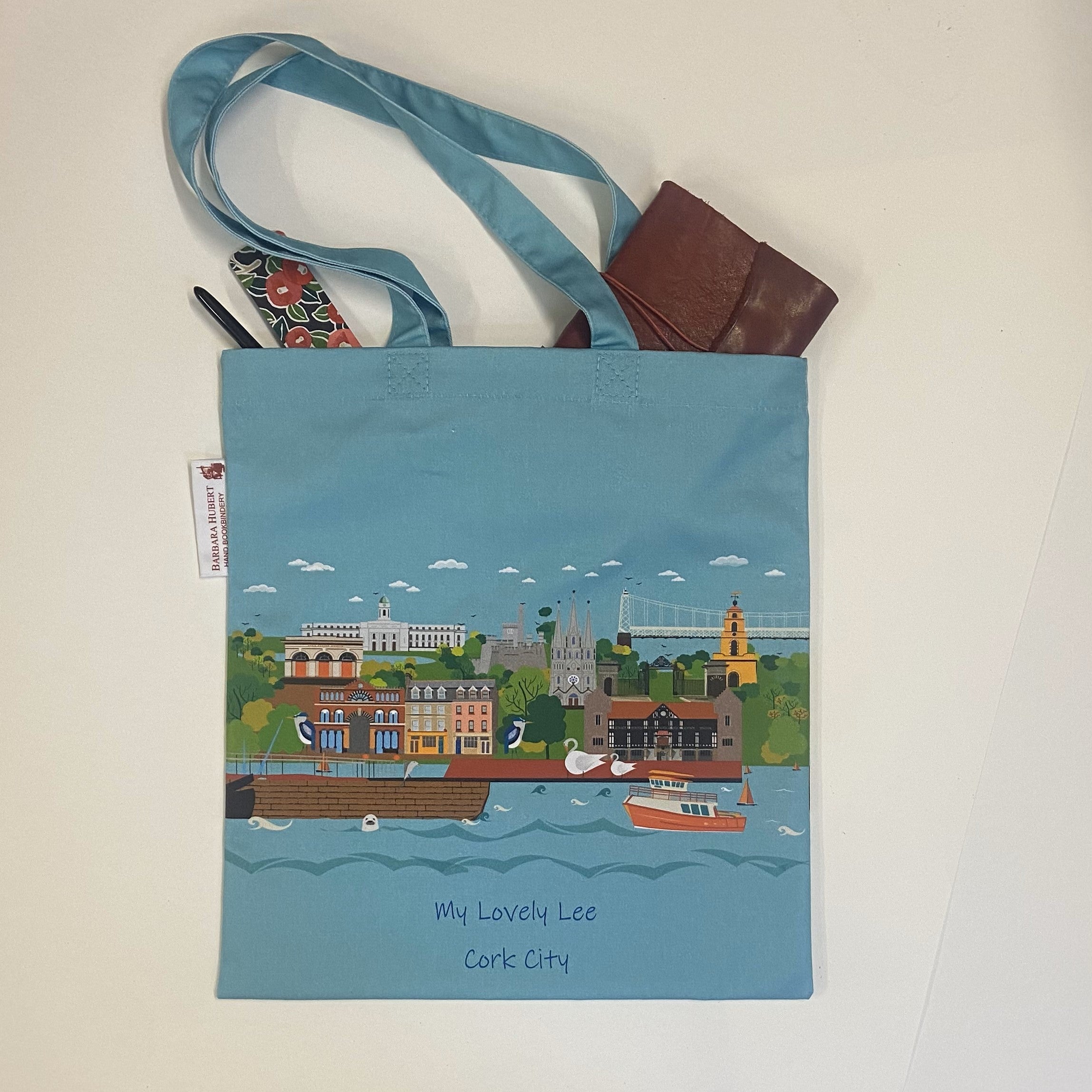 Cork City tote bag, Handmade Stationery Notebook