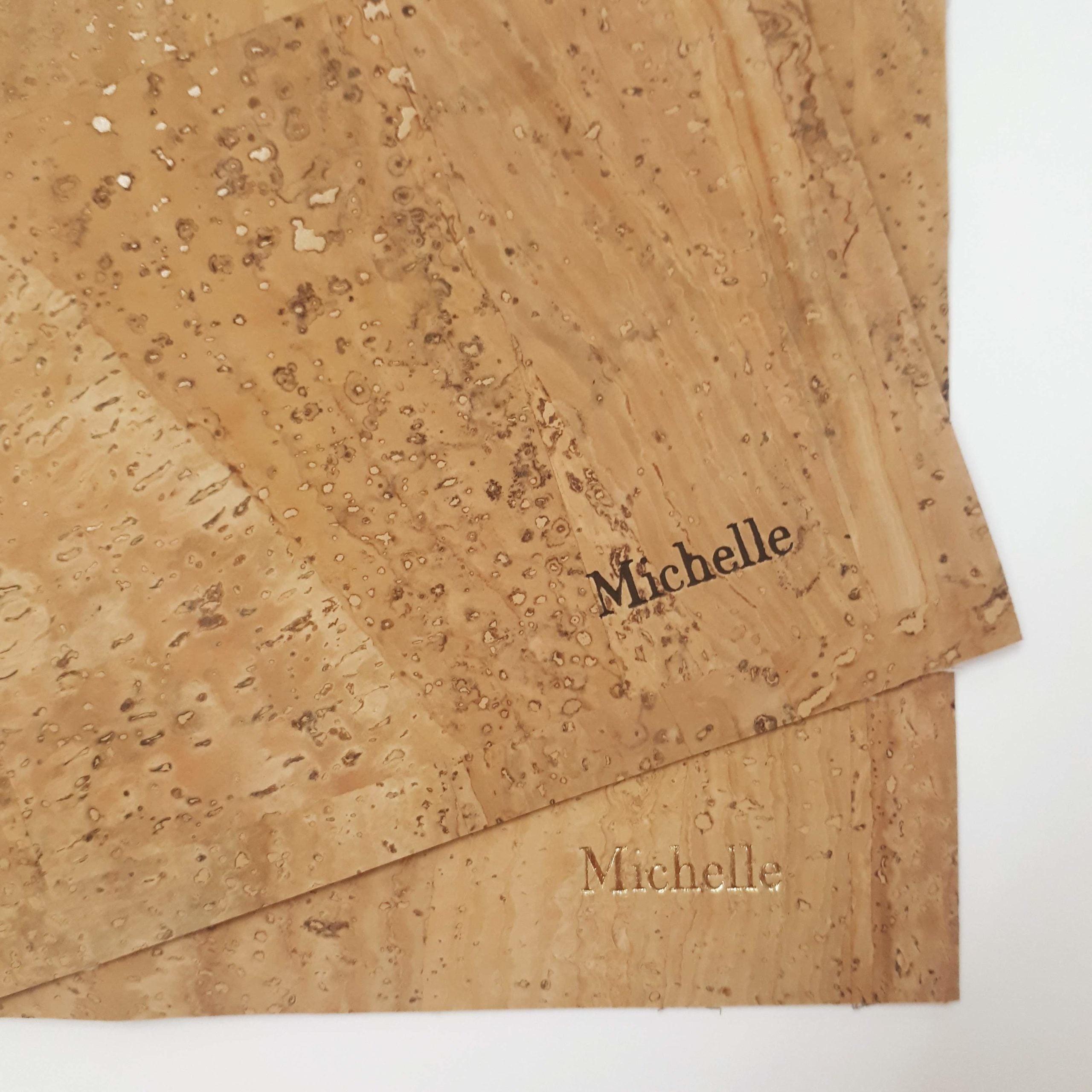 Cork Bark, Handmade Notebook, Embossing