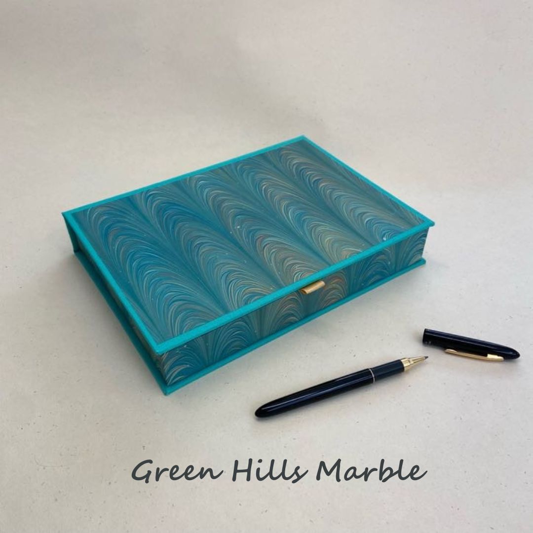 Writing set, Handmade, Irish, Marbled Paper